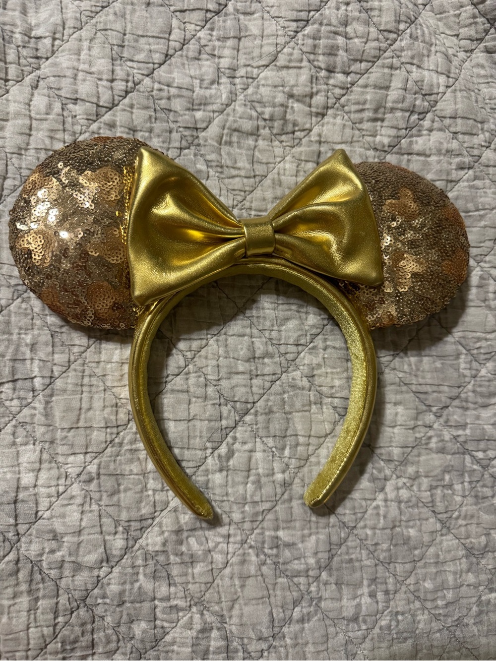 Disney Parks Gold Hidden Mickey Mouse Ears